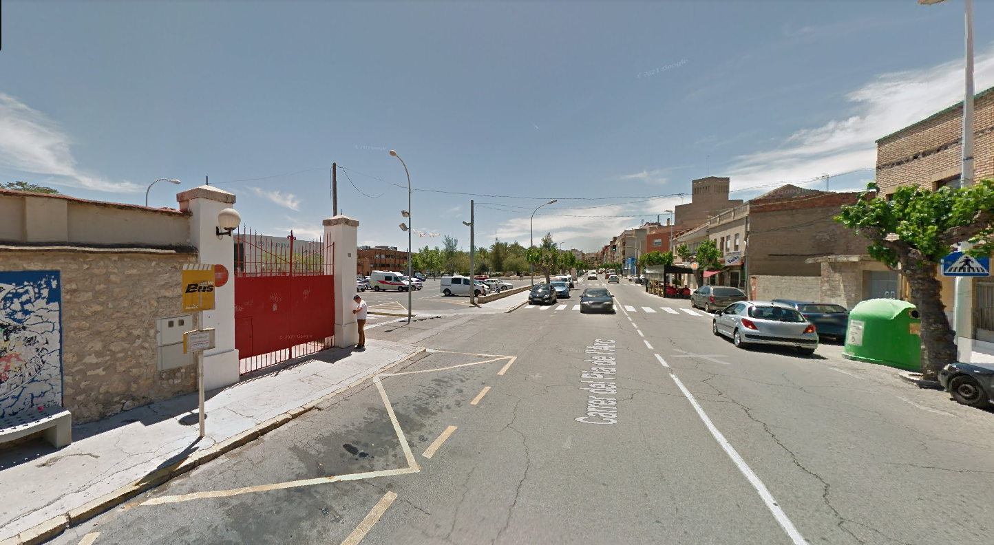 Calle Pla de l'Arc, donde se ubicará la nueva estación intermodal de Llíria
