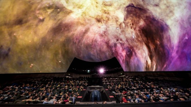 Proyección en el Hemisfèric de 'Las nocturnas de verano' Proyección en el Hemisfèric de 'Las nocturnas de verano'