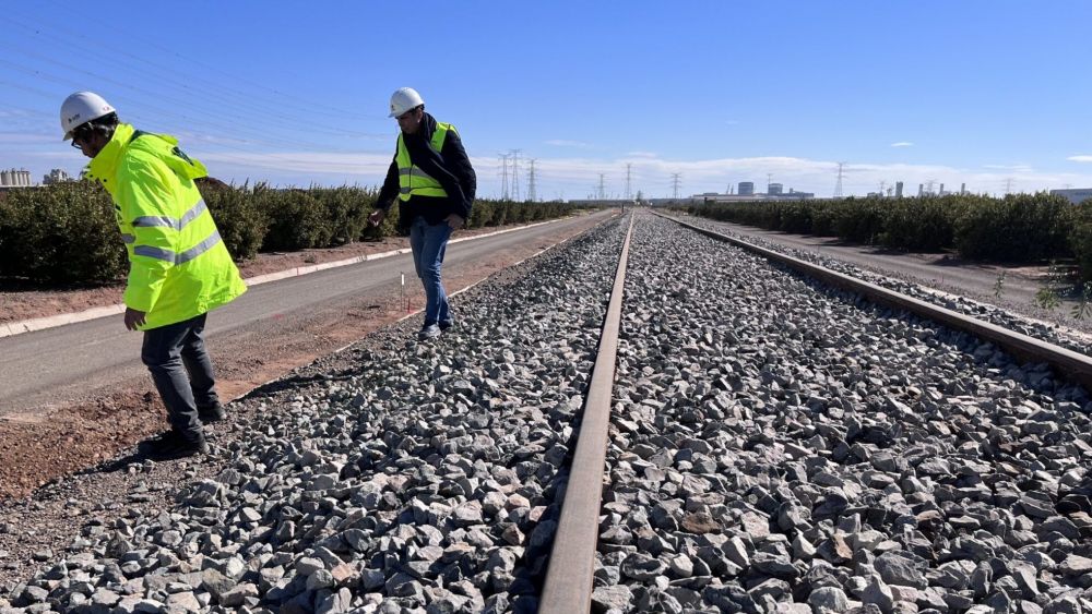 Obras del Corredor Mediterráneo en la zona de Sagunt. Imagen https://www.valenciaport.com/ Obras del Corredor Mediterráneo en la zona de Sagunt. Imagen https://www.valenciaport.com/