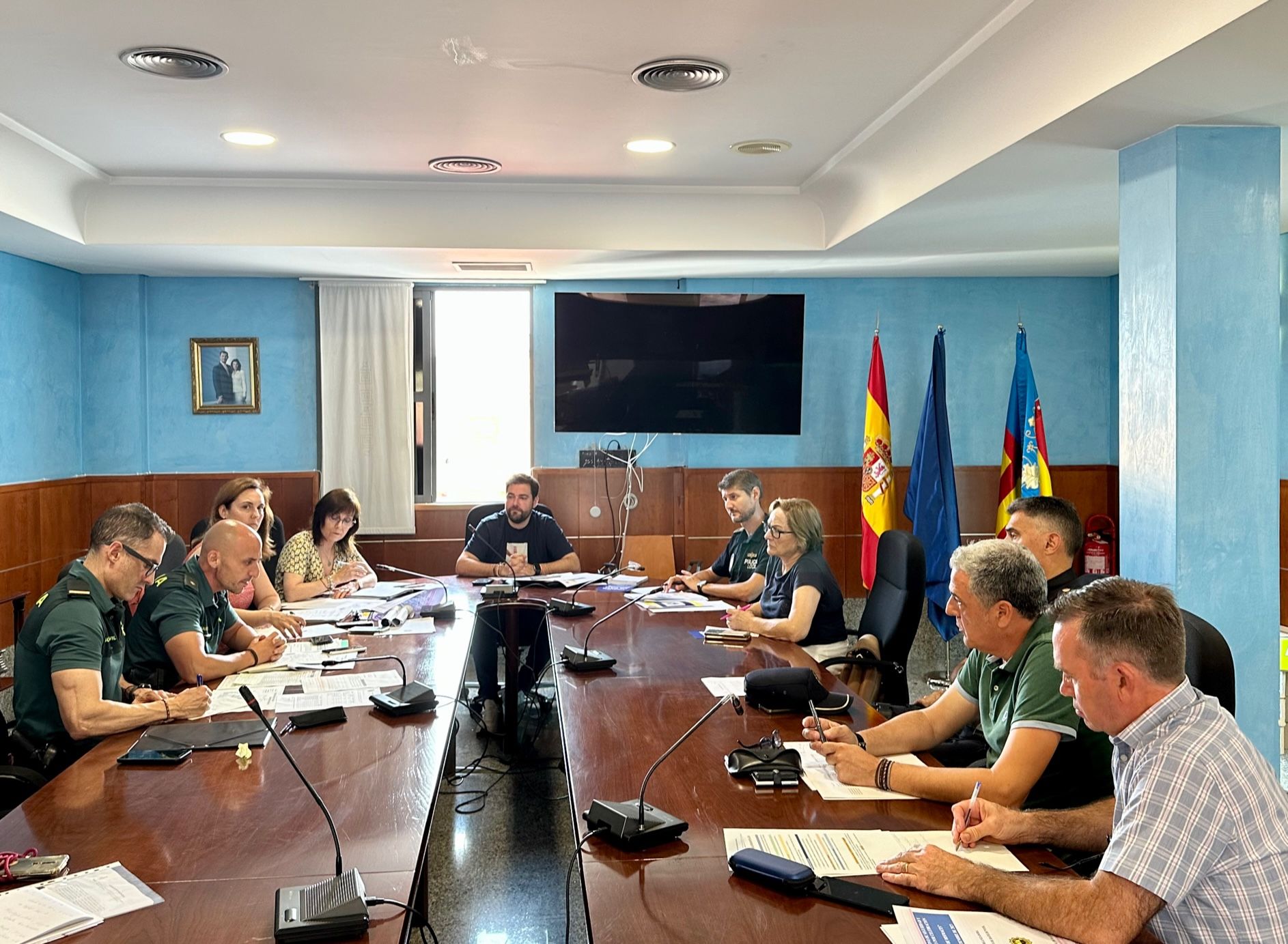 La Junta Local de Seguridad de Rafelbunyol en la reunión sobre las fiestas de este verano