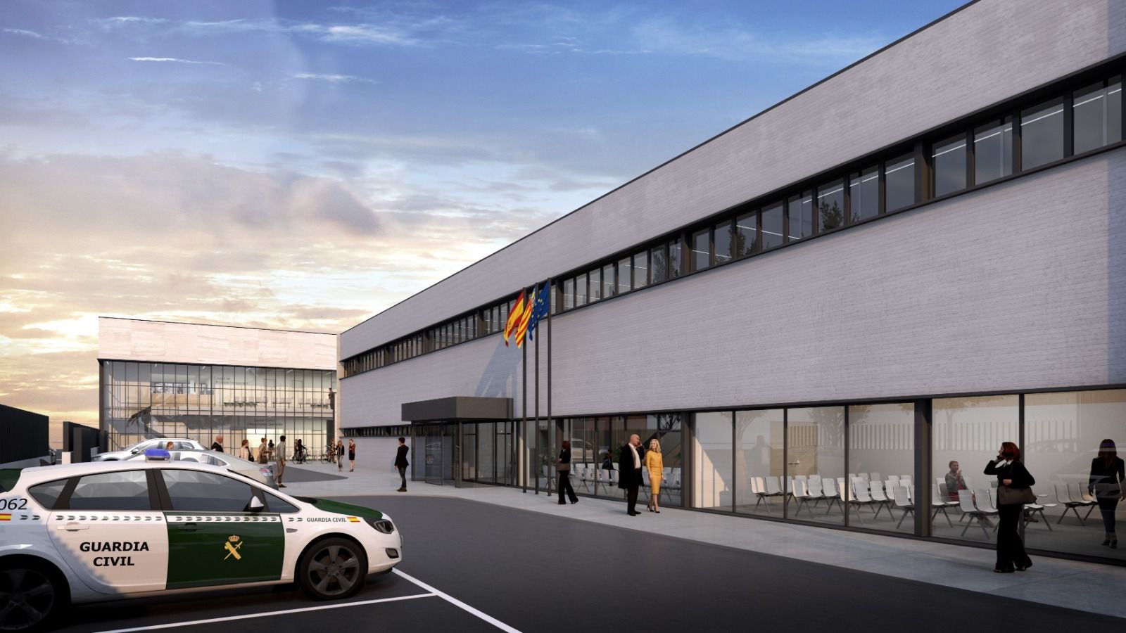 Recreació del futur Palau de Justícia d'Ontinyent