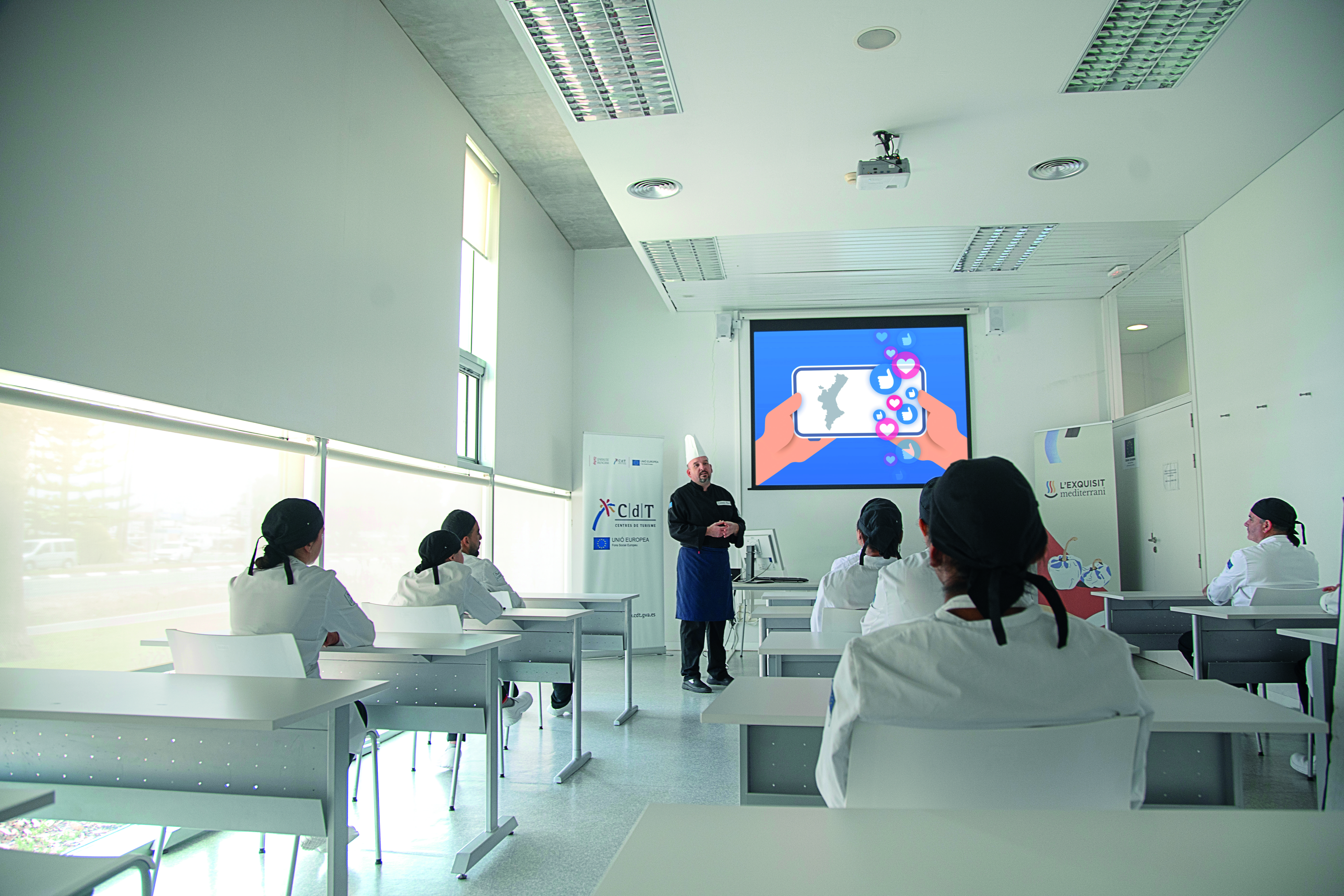 Un aula de formación en un Centro de Turismo de la Comunitat Valenciana