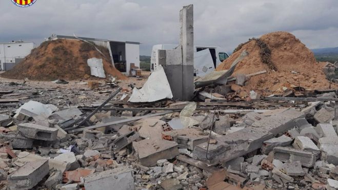 Lloc on ha succeït l'explosió de l'empresa pirotècnica
