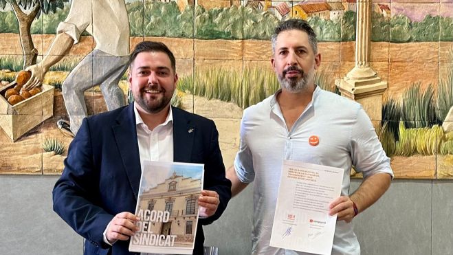 L'alcalde de Rafelbunyol i el regidor de Compromís Mario Carrera