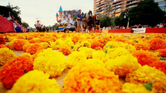 Imagen de la Batalla de Flores de València