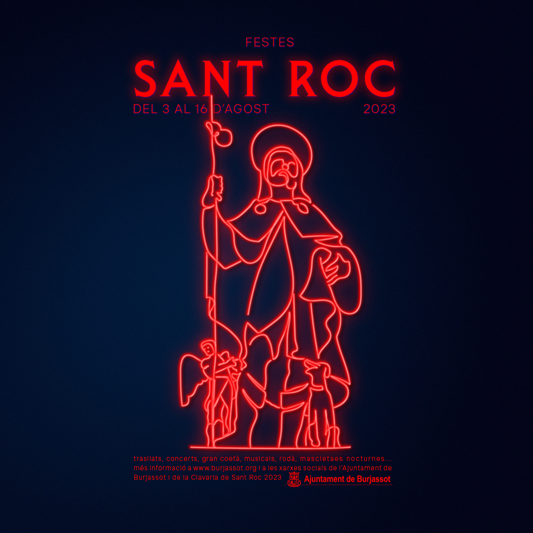 Cartel de las fiestas de San Roque 2023 de Burjassot