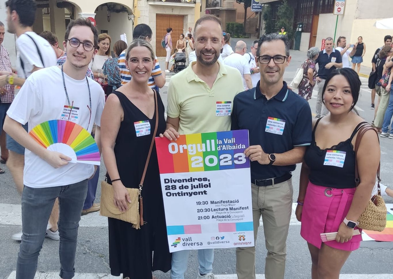 Foto durante las actividades organizadas en Ontinyent por el colectivo La Vall Diversa