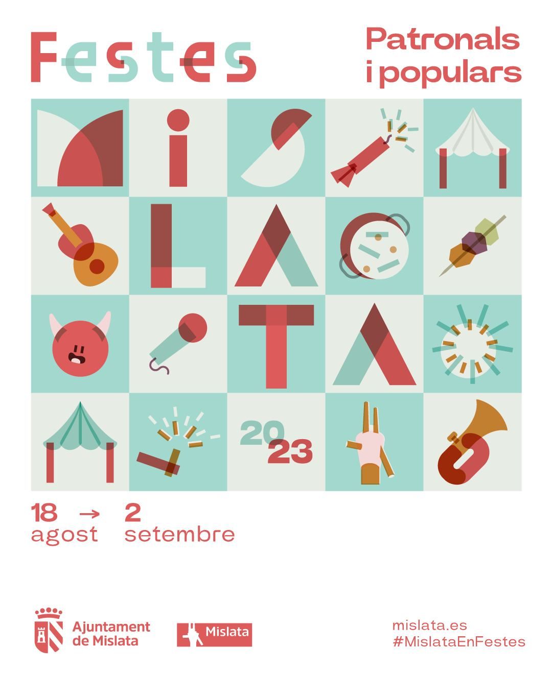 Cartel Fiestas Patronales y Populares de Mislata 2023 Cartel Fiestas Patronales y Populares de Mislata 2023