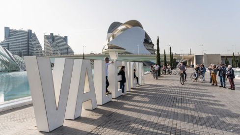 Turistas en València