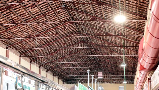 Sostre original descobert en les obres del Mercat del Cabanyal de València