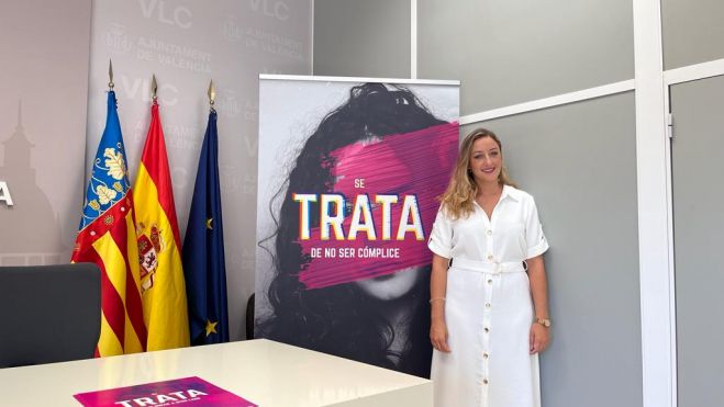 Rocío Gil, regidora d'Igualtat, durant la presentació de la campanya Rocío Gil, regidora d'Igualtat, durant la presentació de la campanya