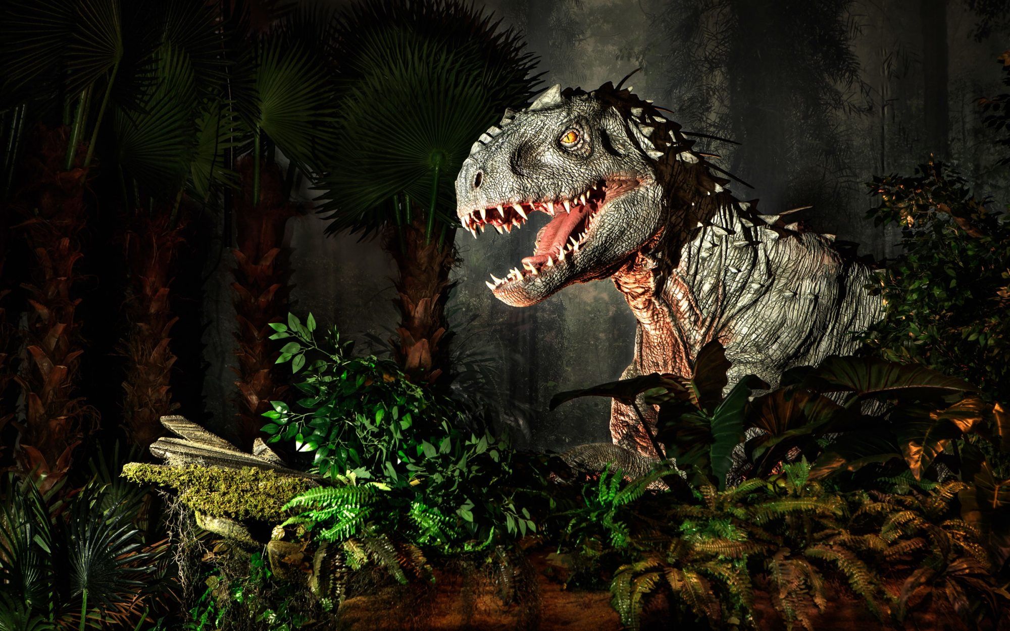 Uno de los dinosaurios que forman parte de la exposición "Dinosaurs Tour" en València