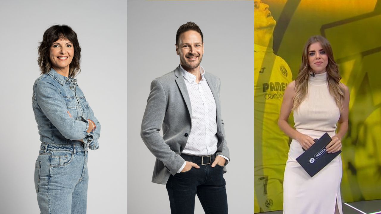 Presentadores de À Punt Esports NTC:  Isabel Sánchez, Óscar Forés y Anaïs Ordóñez