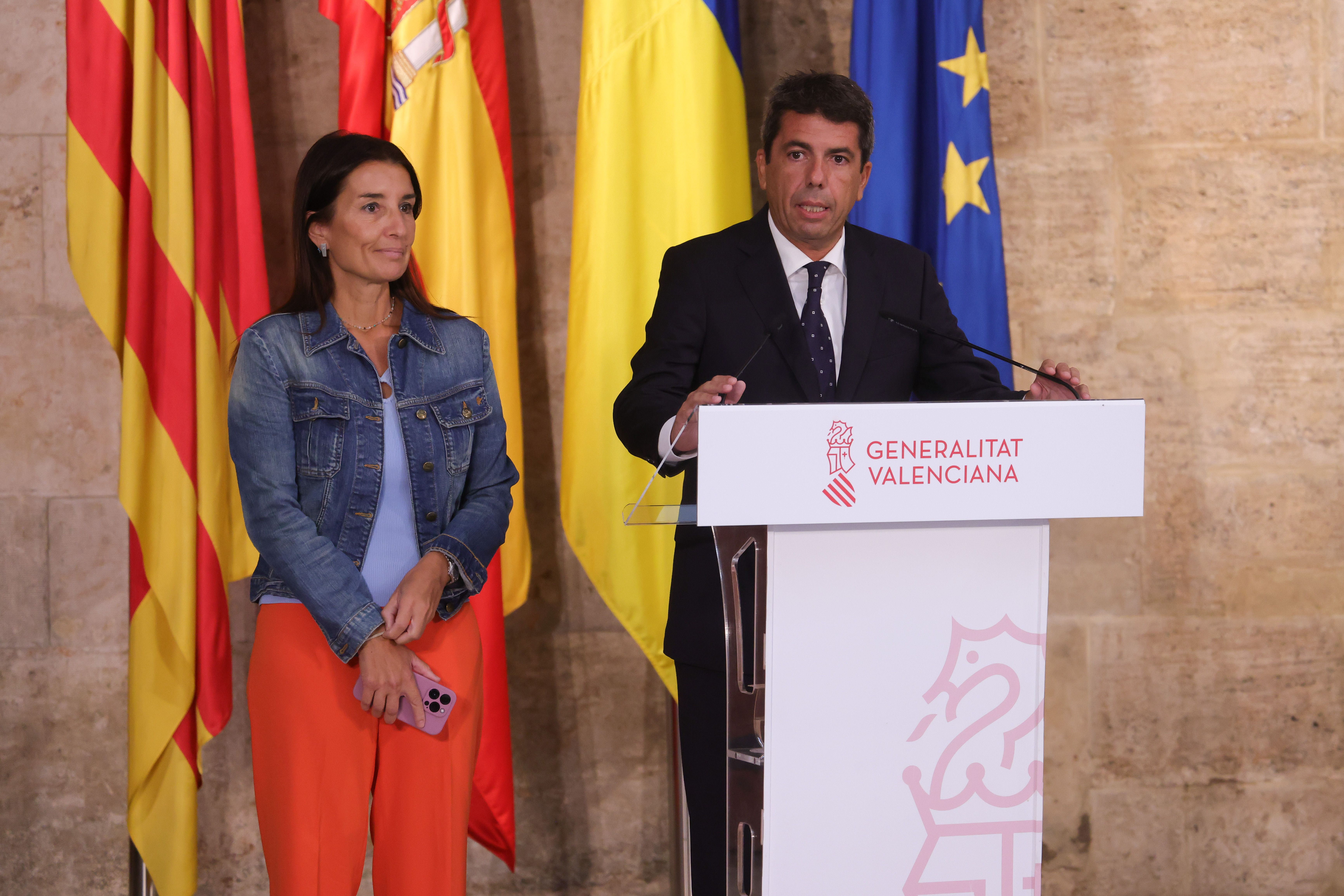 Carlos Mazón, president de la Generalitat, i Ruth Merino, consellera d'Hisenda