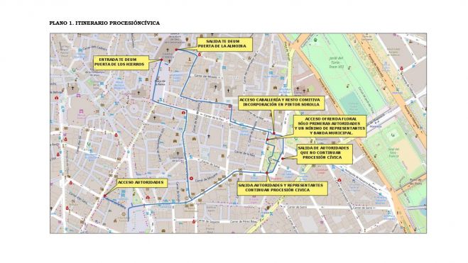 Recorregut de la Processó Cívica del 9 d'Octubre de 2023