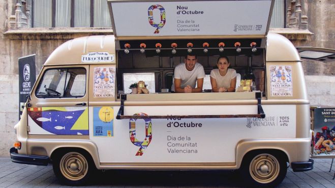 Gastroneta en València por el 9 d'Octubre