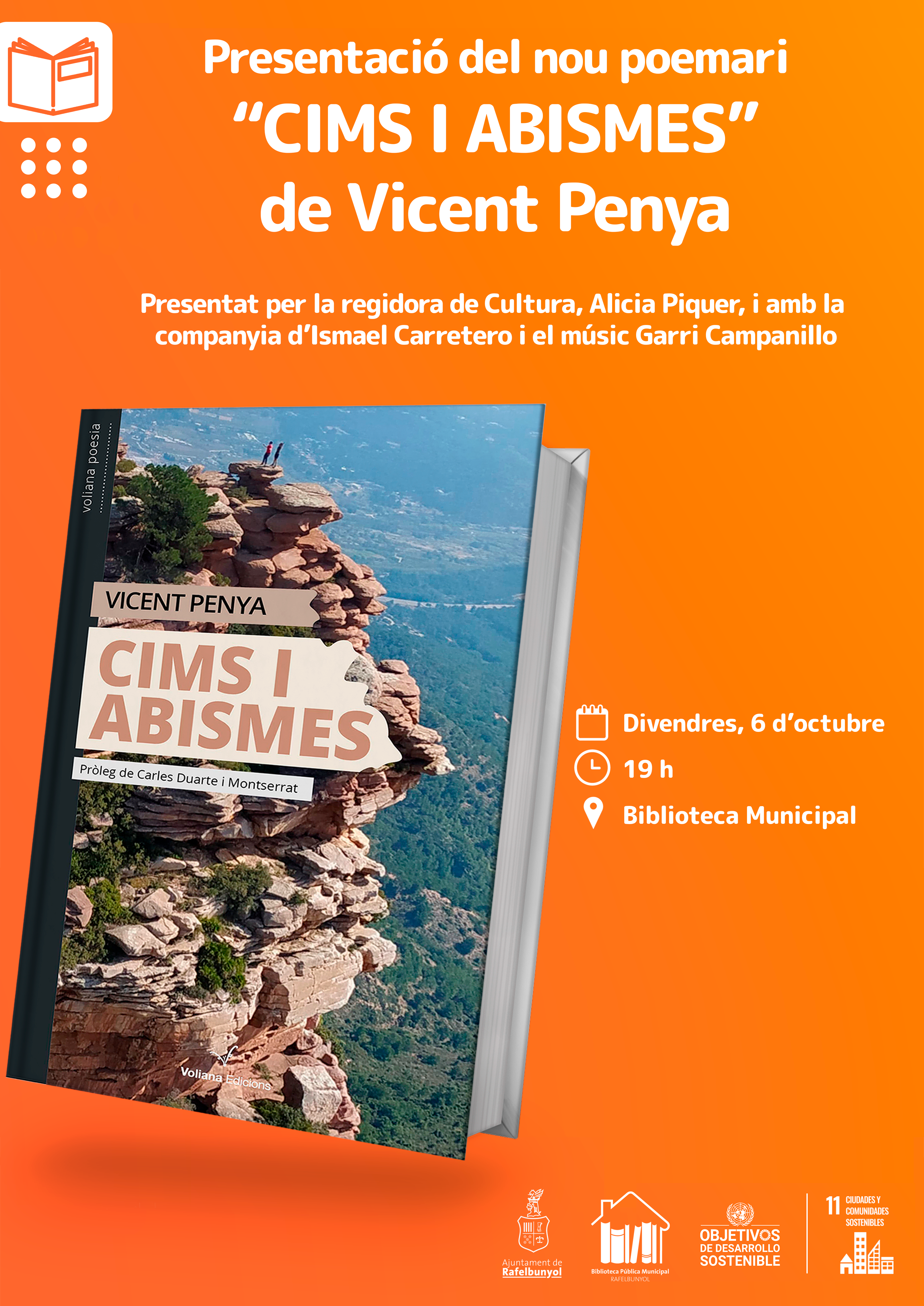 Cartell presentació del poemari "Cims i Abismes"