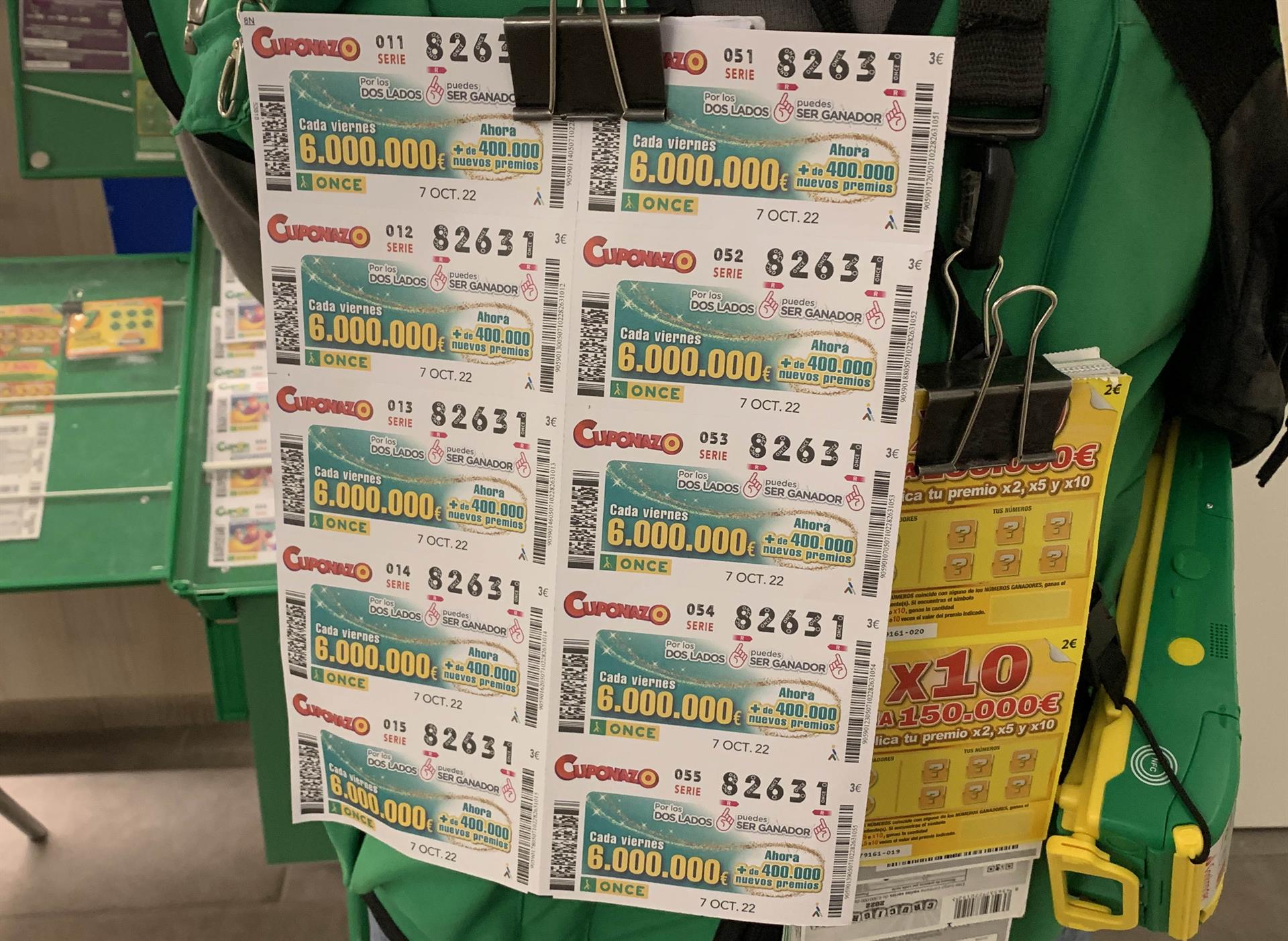 El Cuponazo de la ONCE reparte 400.000 euros en premios en Alzira