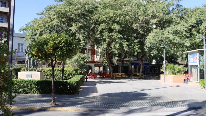 Parque infantil de Moralets donde se instalará el belén monumental de Pallardó