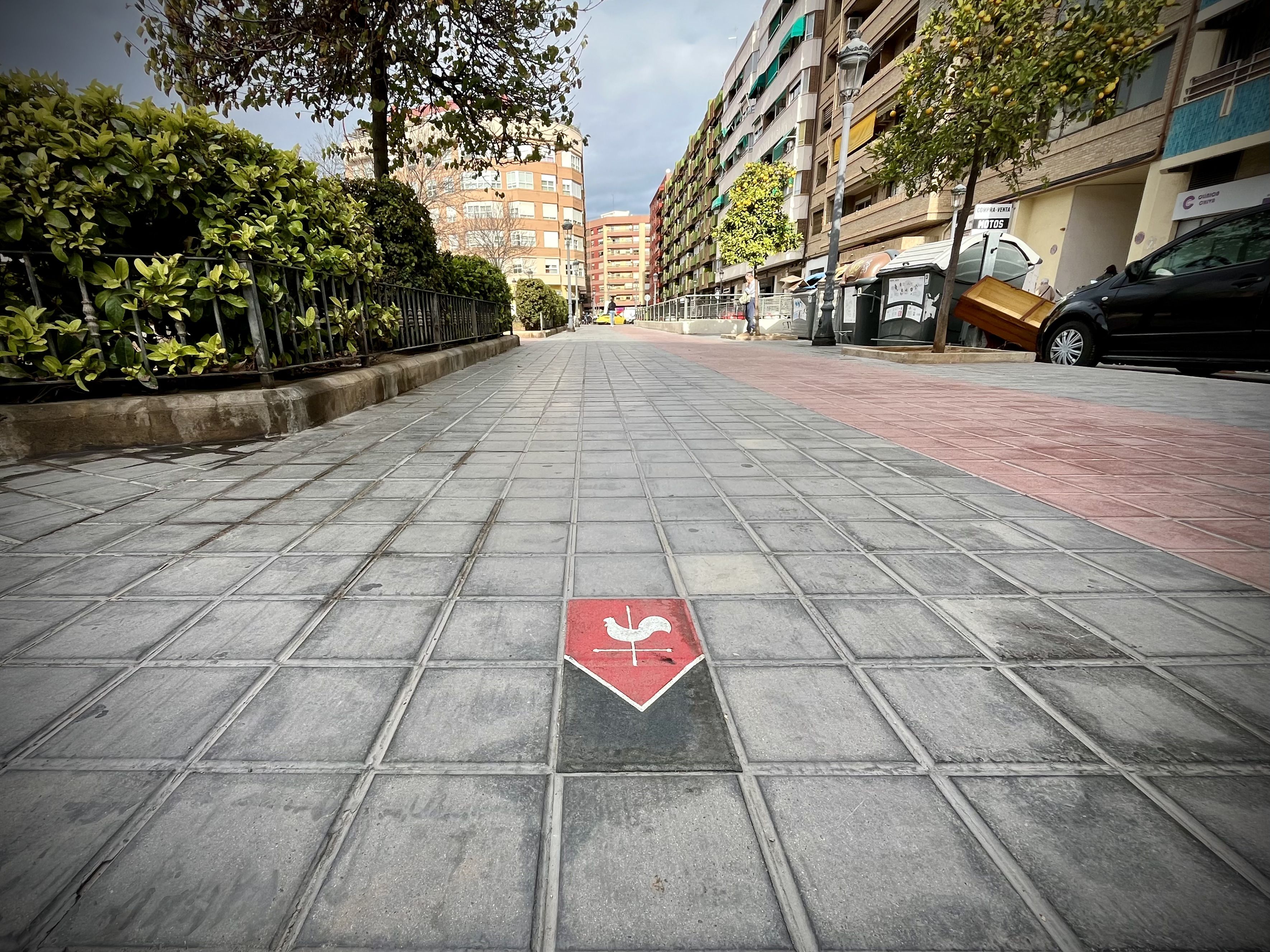 Marca en una calle de València