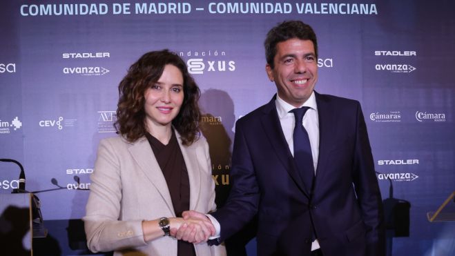 El president de la Generalitat Valenciana, Carlos Mazón y la presidenta de la Comunidad de Madrid, Isabel Díaz Ayuso