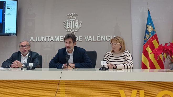 Rueda de prensa en el Ayuntamiento de València de presentación del acto en homenaje al Maestro Serrano