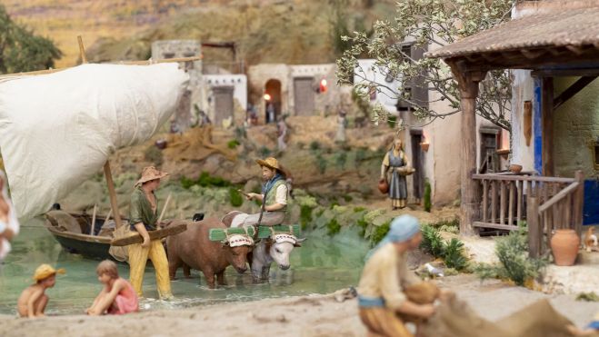 Belén del Salón de Cristal del Ayuntamiento de València. Foto Xisco Navarro