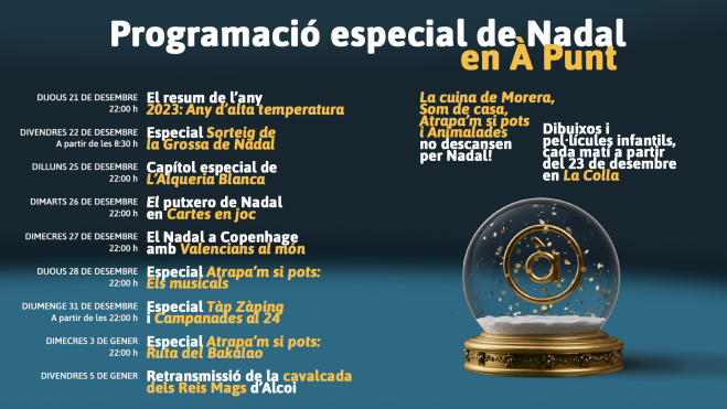 Programación especial de Navidad de À Punt Programación especial de Navidad de À Punt