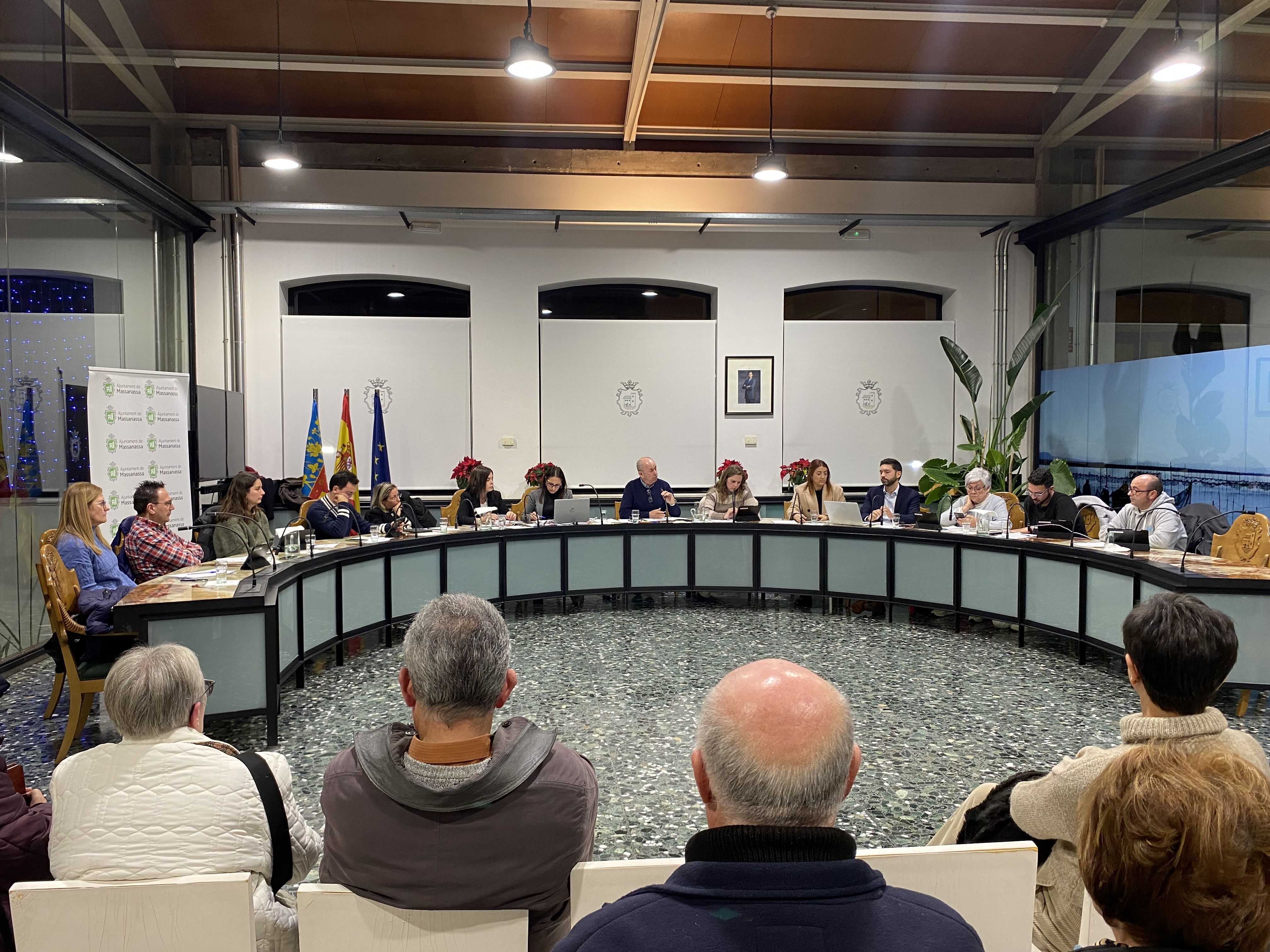 Sesión plenaria celebrada el 28 de diciembre en Massanassa para aprobar los presupuestos para 2024