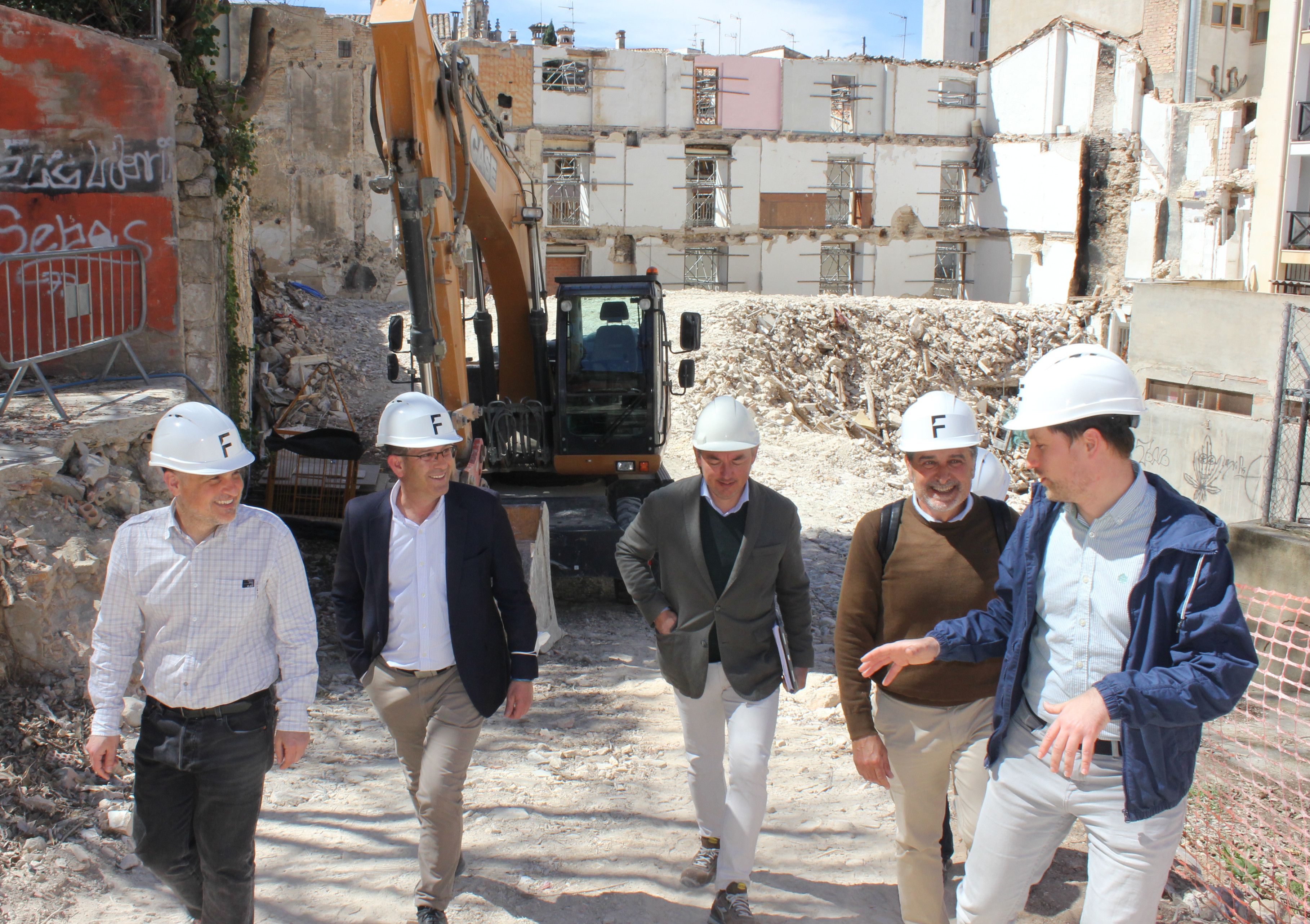 Visita institucional a una obra a Ontinyent