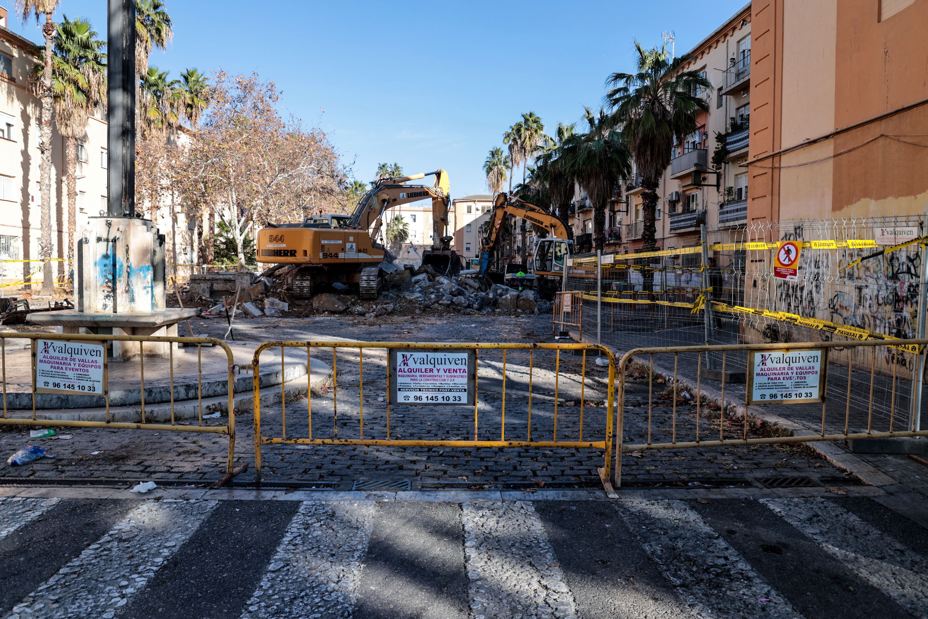 Obras en las Casitas Rosas de València