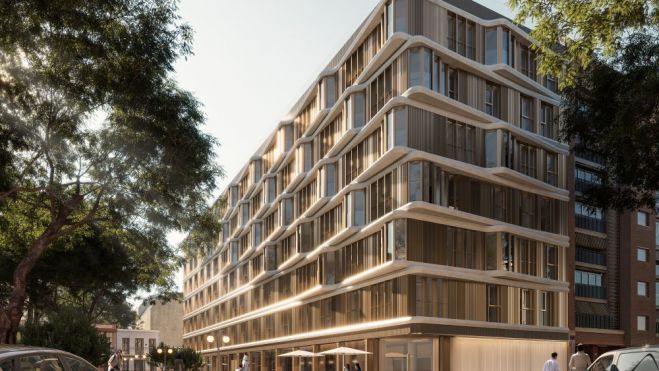 Proyección del nuevo hotel 4 estrellas Premium en la Malvarrosa