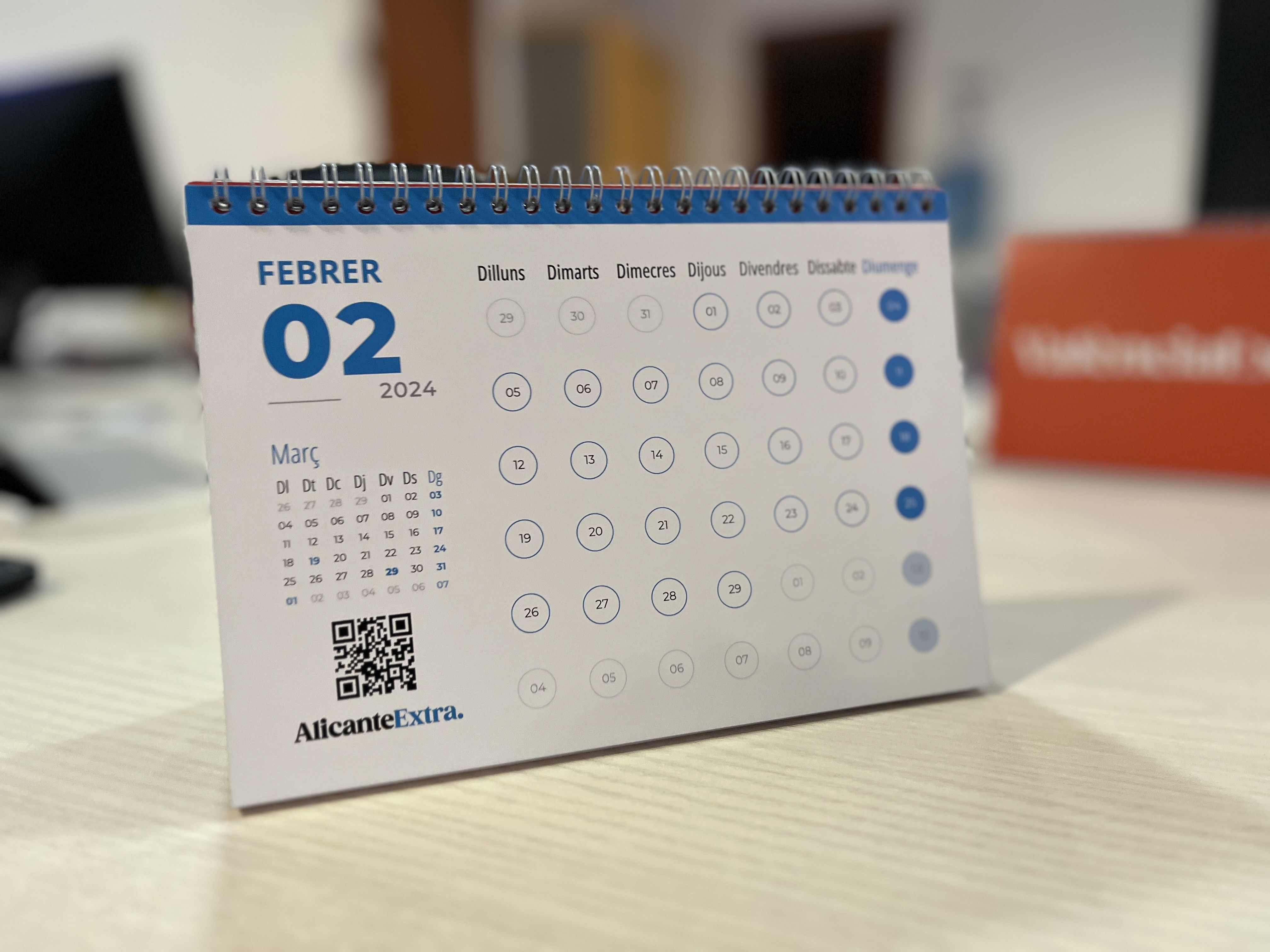 Calendari del mes de febrer de 2024