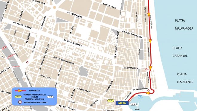 Carrers tallats a València per la Volta Ciclista a la Comunitat Valenciana Carrers tallats a València per la Volta Ciclista a la Comunitat Valenciana