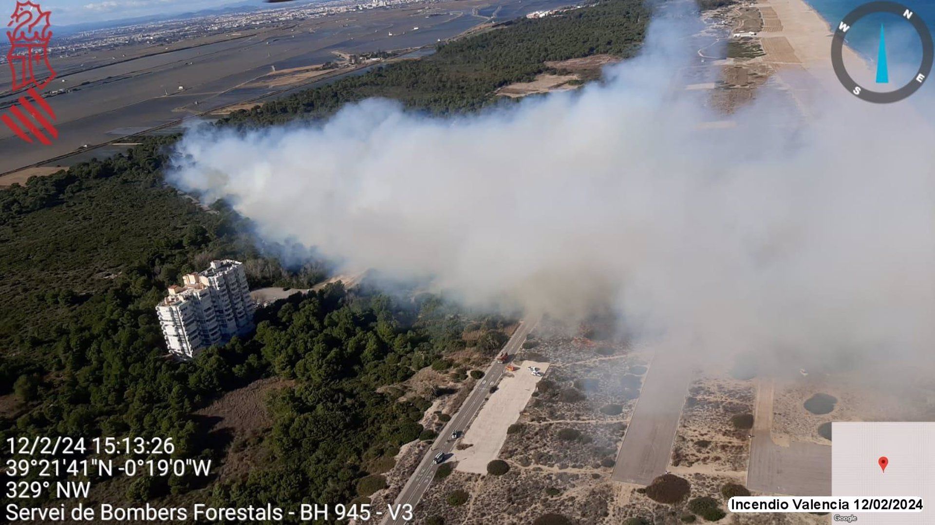 Incendi forestal a El Saler