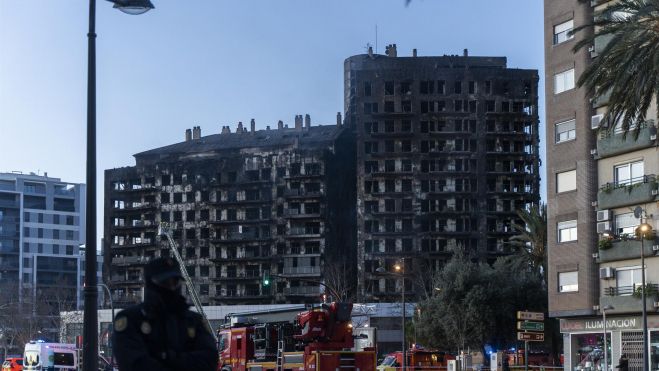 Incendio del edificio de Campanar en València.