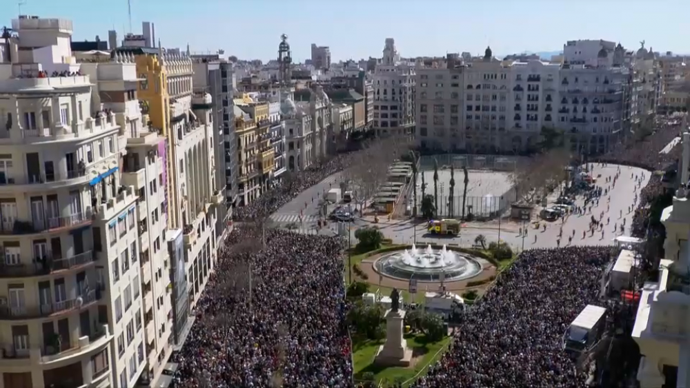 Imatge de la mascletà de les Falles de Valéncia Imatge de la mascletà de les Falles de Valéncia