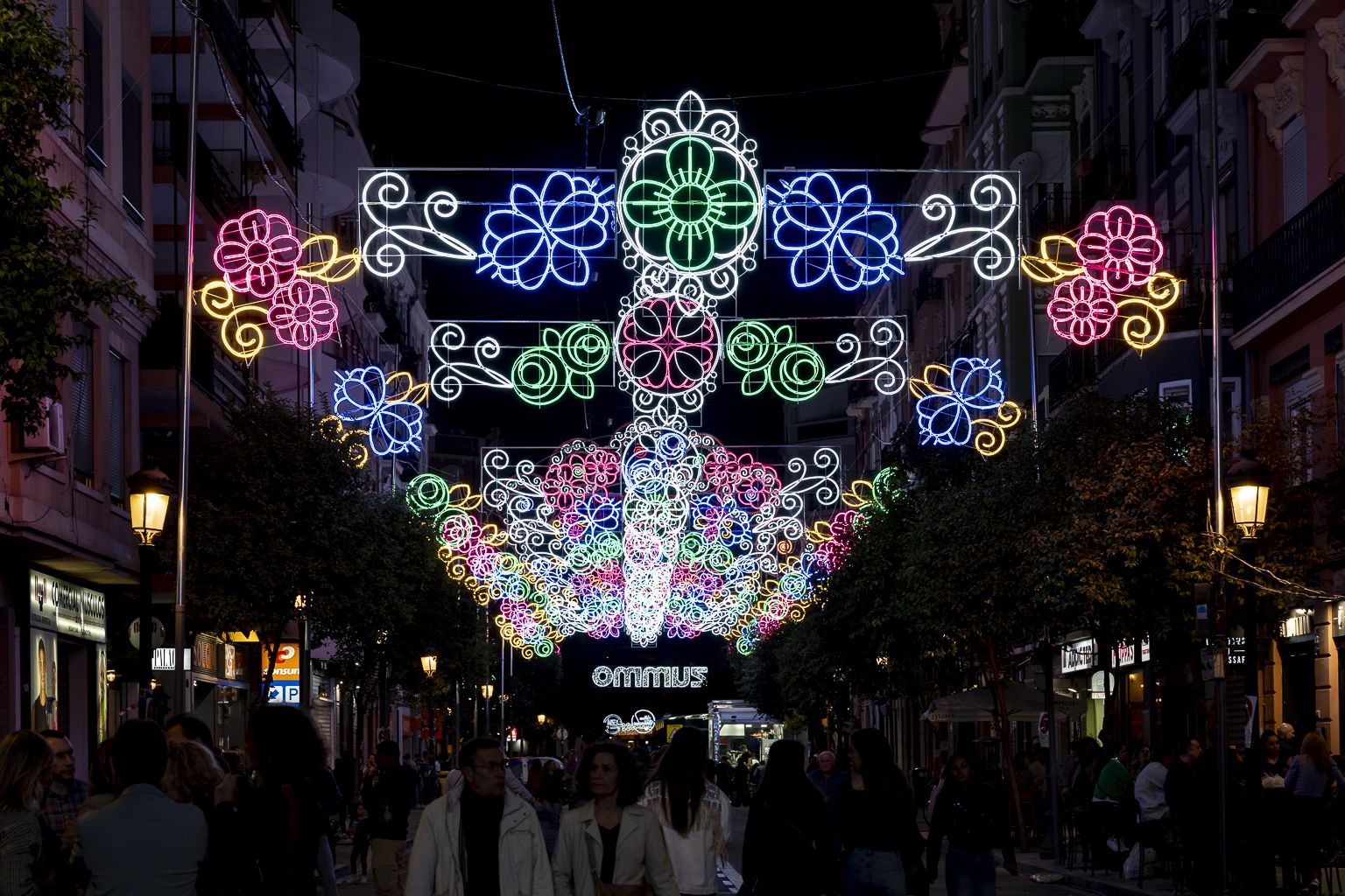 Carrers il·luminats Falles de València / Foto: Xisco Navarro