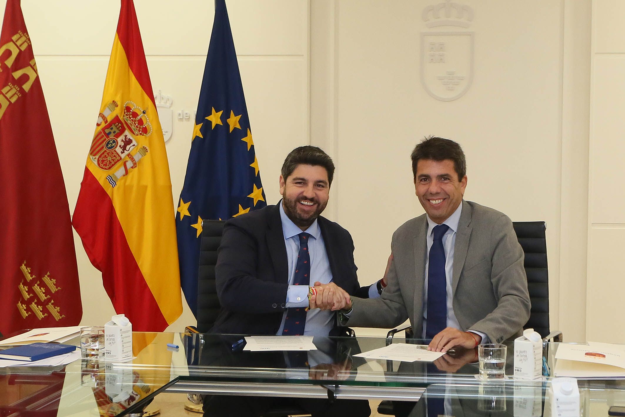 Fernando López Miras y Carlos Mazón