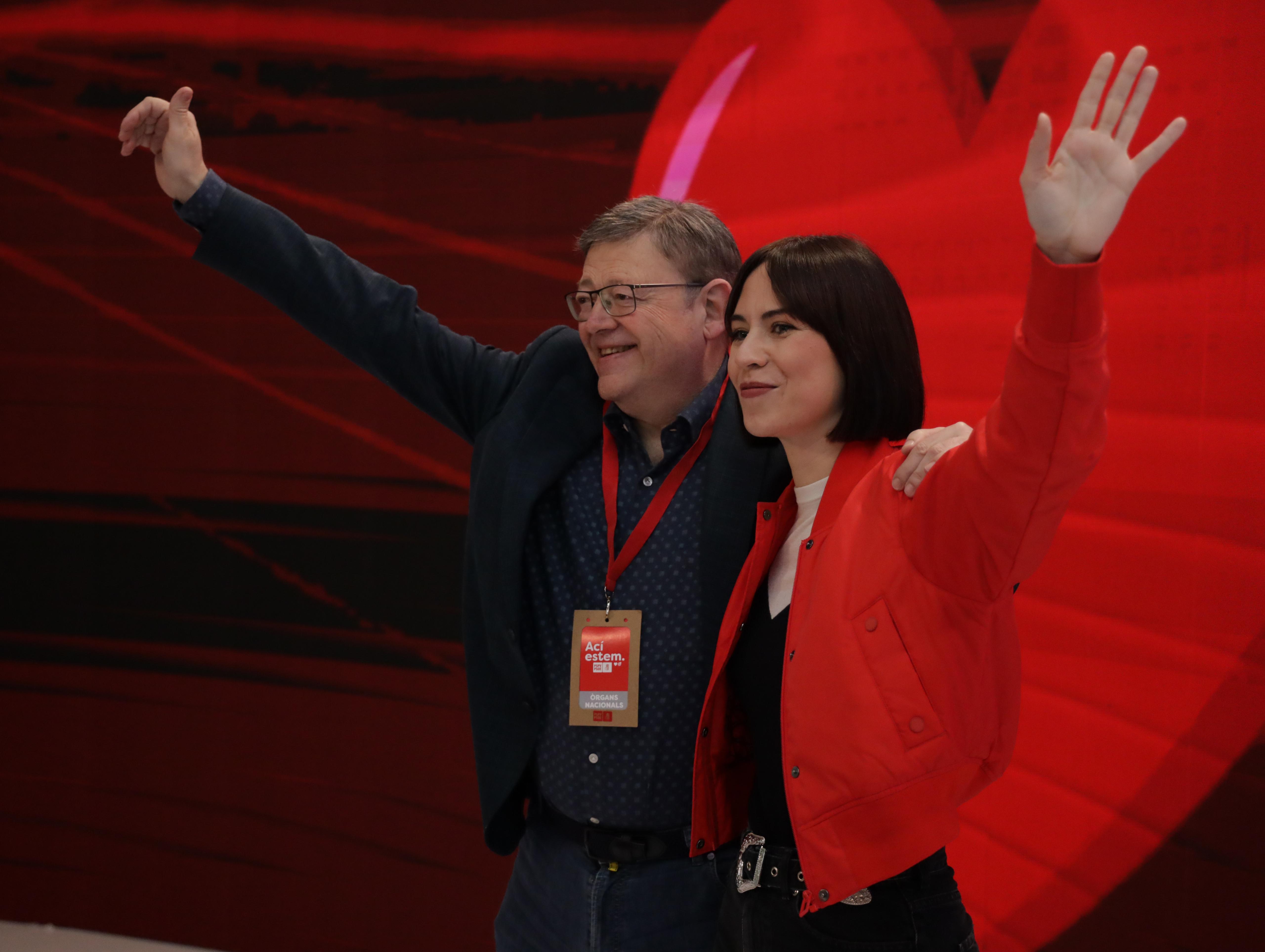 Ximo Puig y Diana Morant en el congreso del PSPV PSOE en Benicàssim