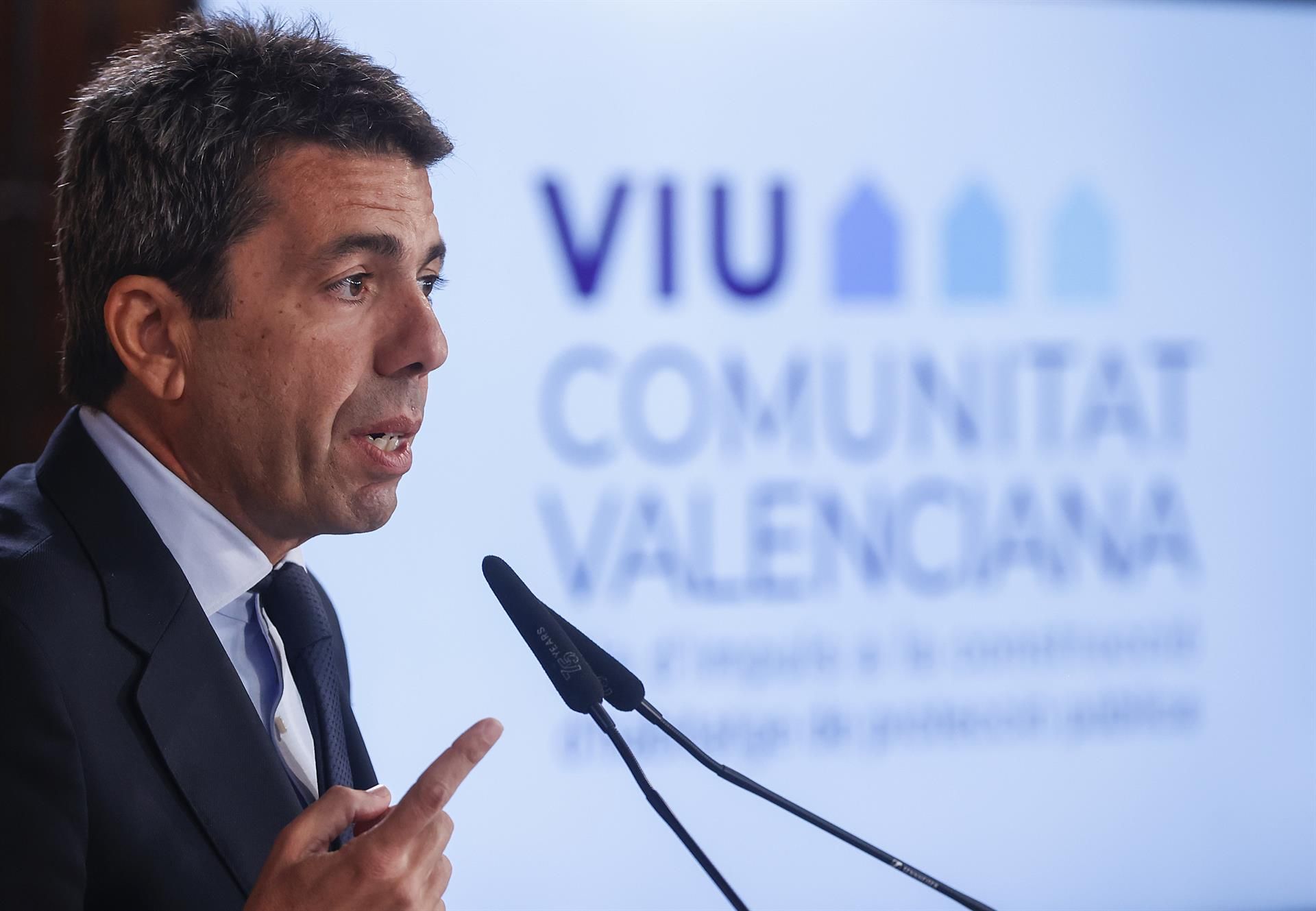Carlos Mazón durante la presentación del Plan de Vivienda 'Viu Comunitat Valenciana'
