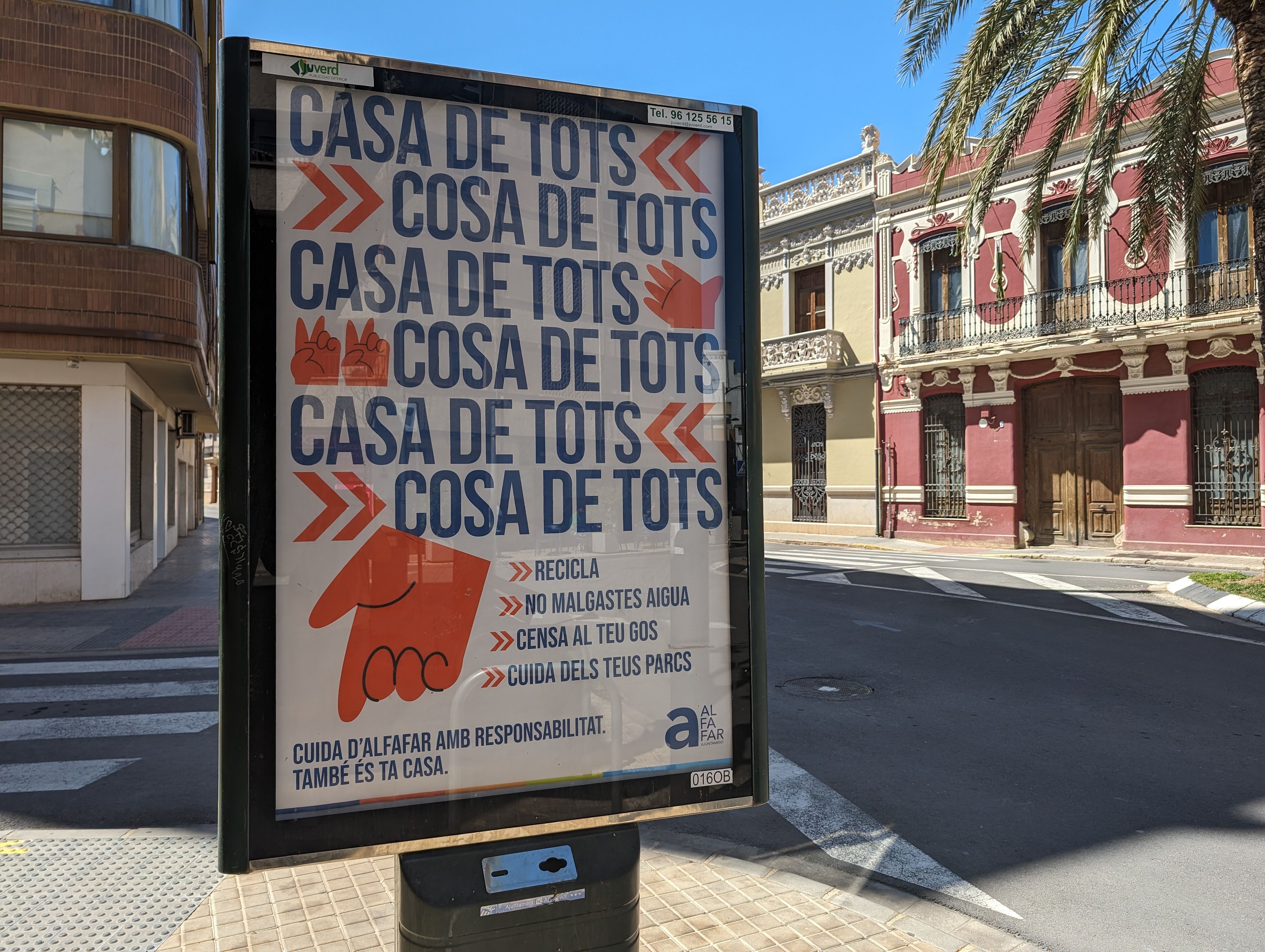 Cartell de la campanya 'Casa de tots. Cosa de tots' d'Alfafar