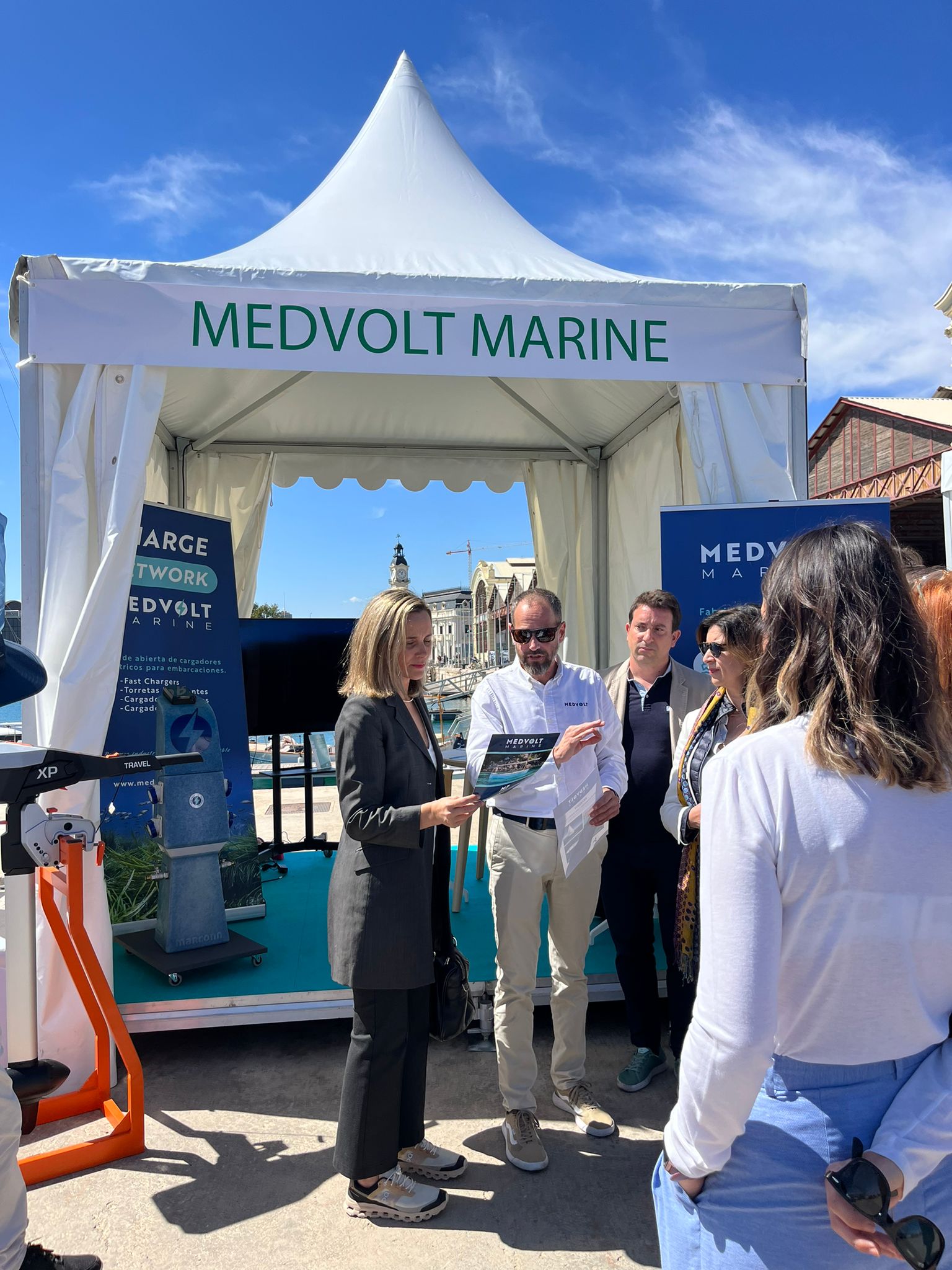 Paula Llobet durant la presentació de Valencia Electric Boat Show