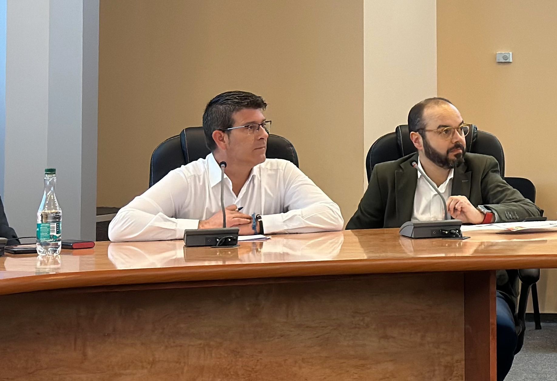 L'alcalde d'Ontinyent, Jorge Rodríguez, en una trobada del programa europeu NOTE