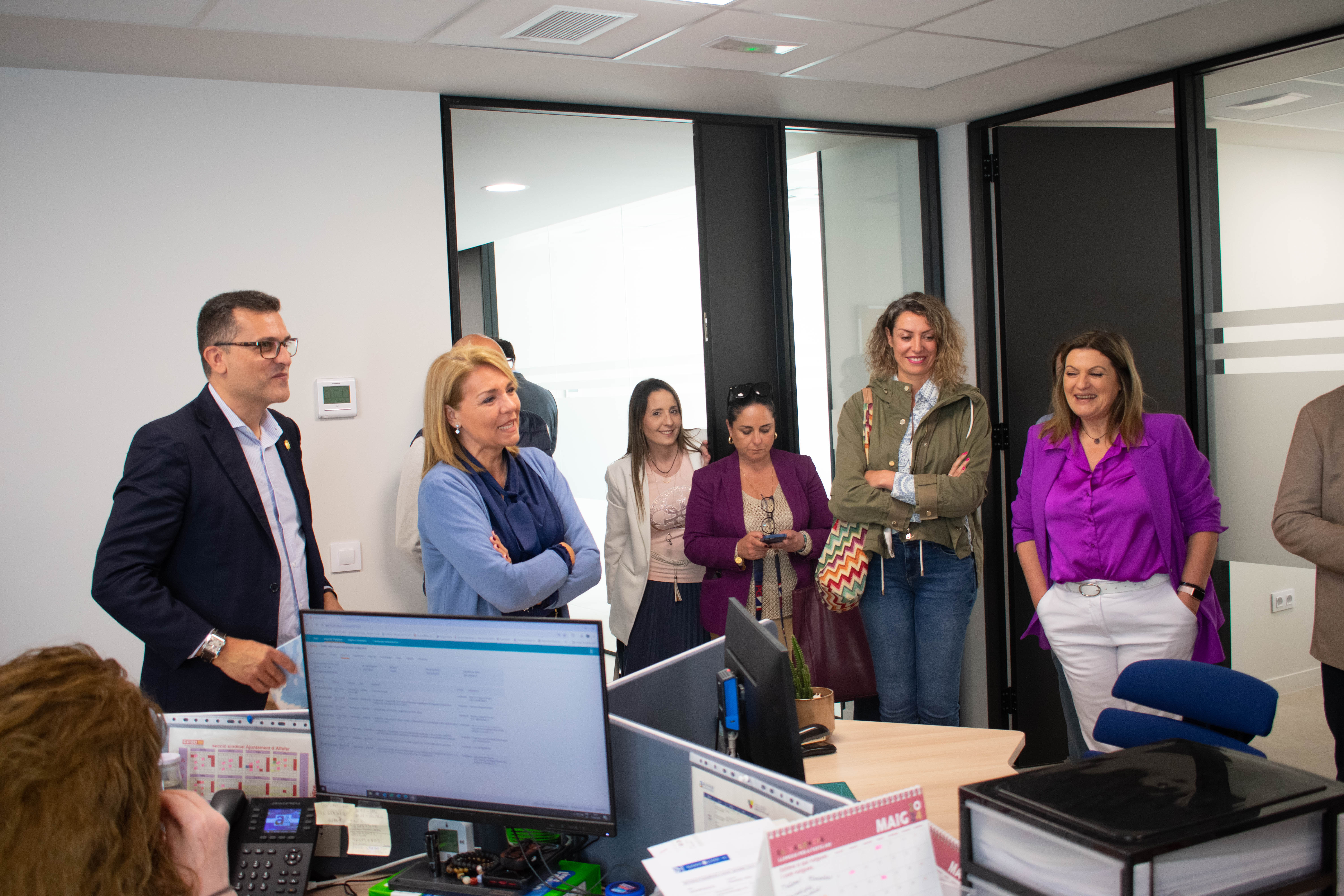 Susana Camarero i Juan Ramón Adsuara en l'edifici Tauleta d'Alfafar