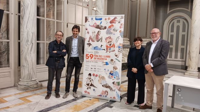 Presentación de la Feria del Libro en el Salón de Cristal del Ayuntamiento de València