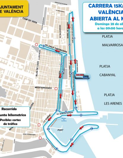 Plano carrera 'Abierta al Mar'