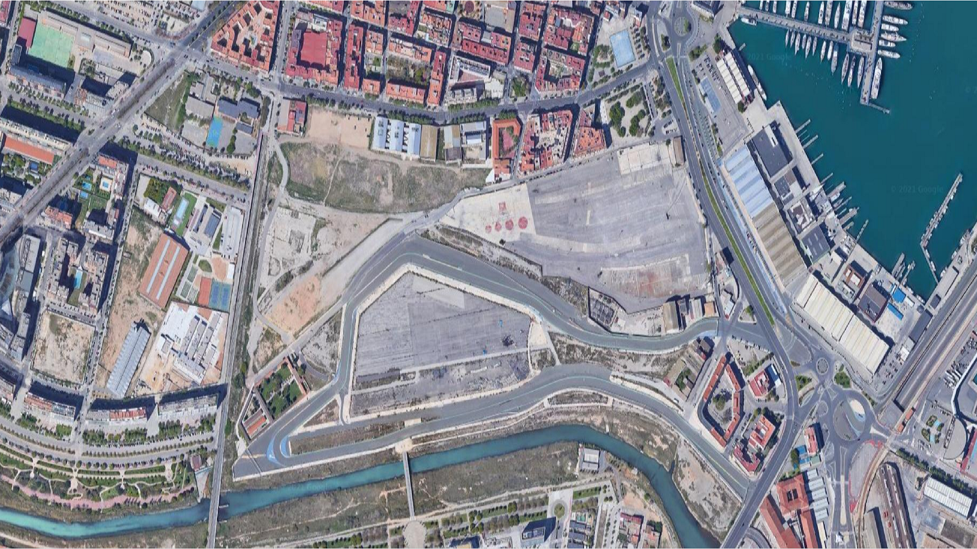 Imagen aérea de la ubicación donde se ha proyectado el PAI del Grao