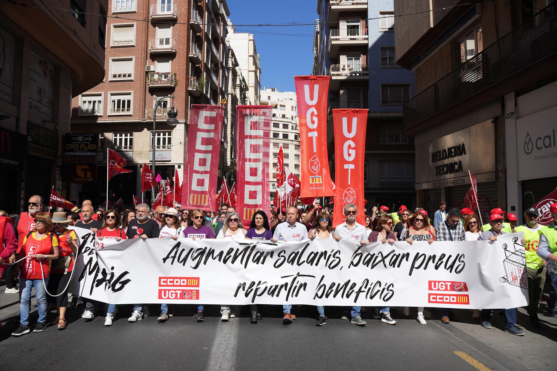 Manifestación del 1 de mayo en Valencia de 2023