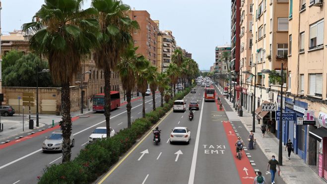 La avenida Pérez Galdós de València en la actualidad La avenida Pérez Galdós de València en la actualidad